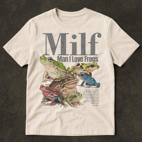 Other - Man I Love Frogs T-Shirt, Meme Frog Shirt, Vintage Style Unisex T-Shirt